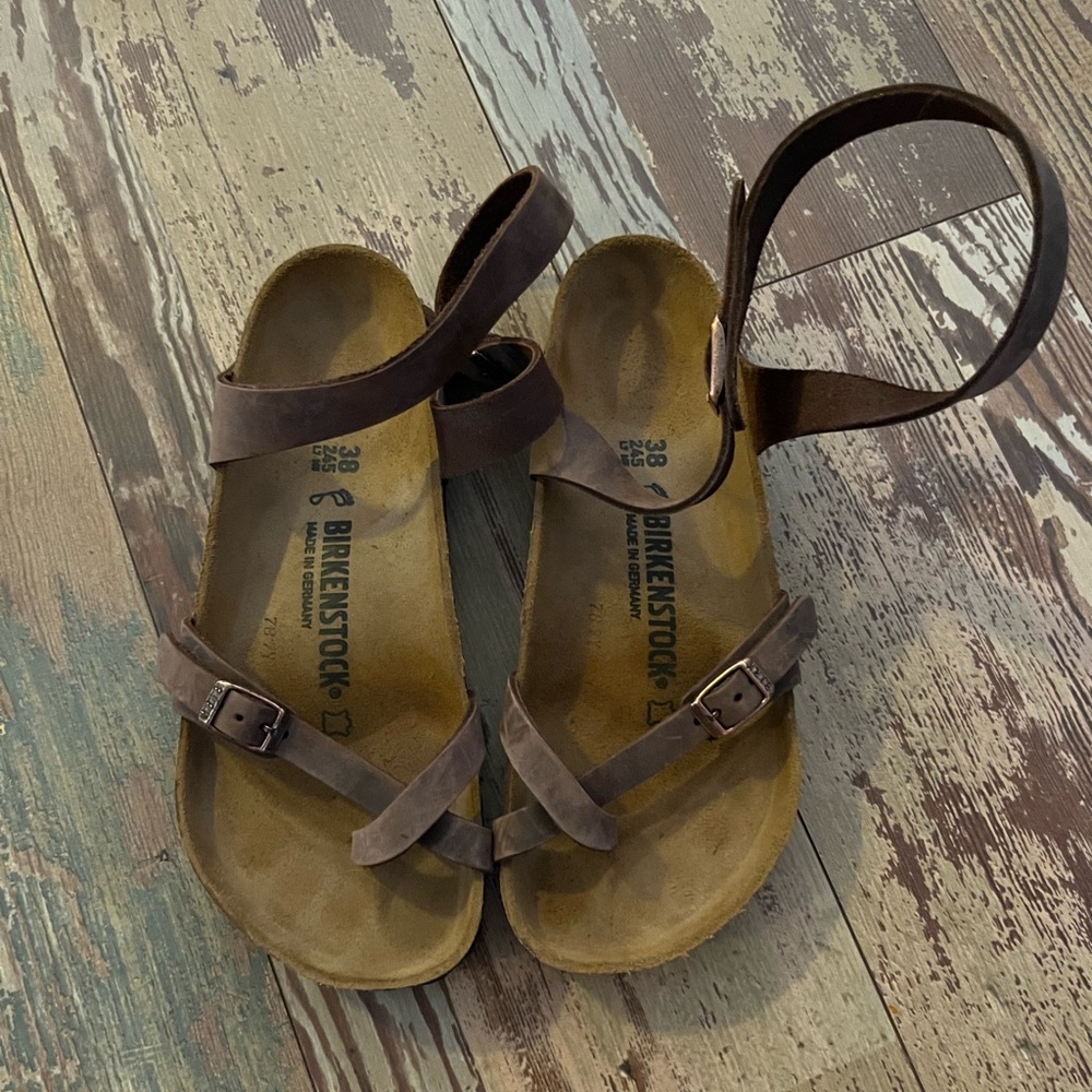Birkenstock Yara oiled leather color tobacco size womans 38 - never worn
